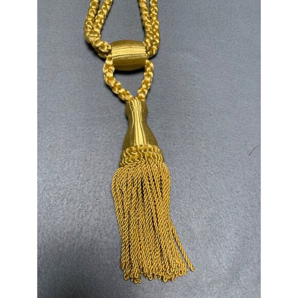 Vintage Gold Tassel Curtain Tiebacks 18" Long Elegant Home Decor - Picture 2 of 9